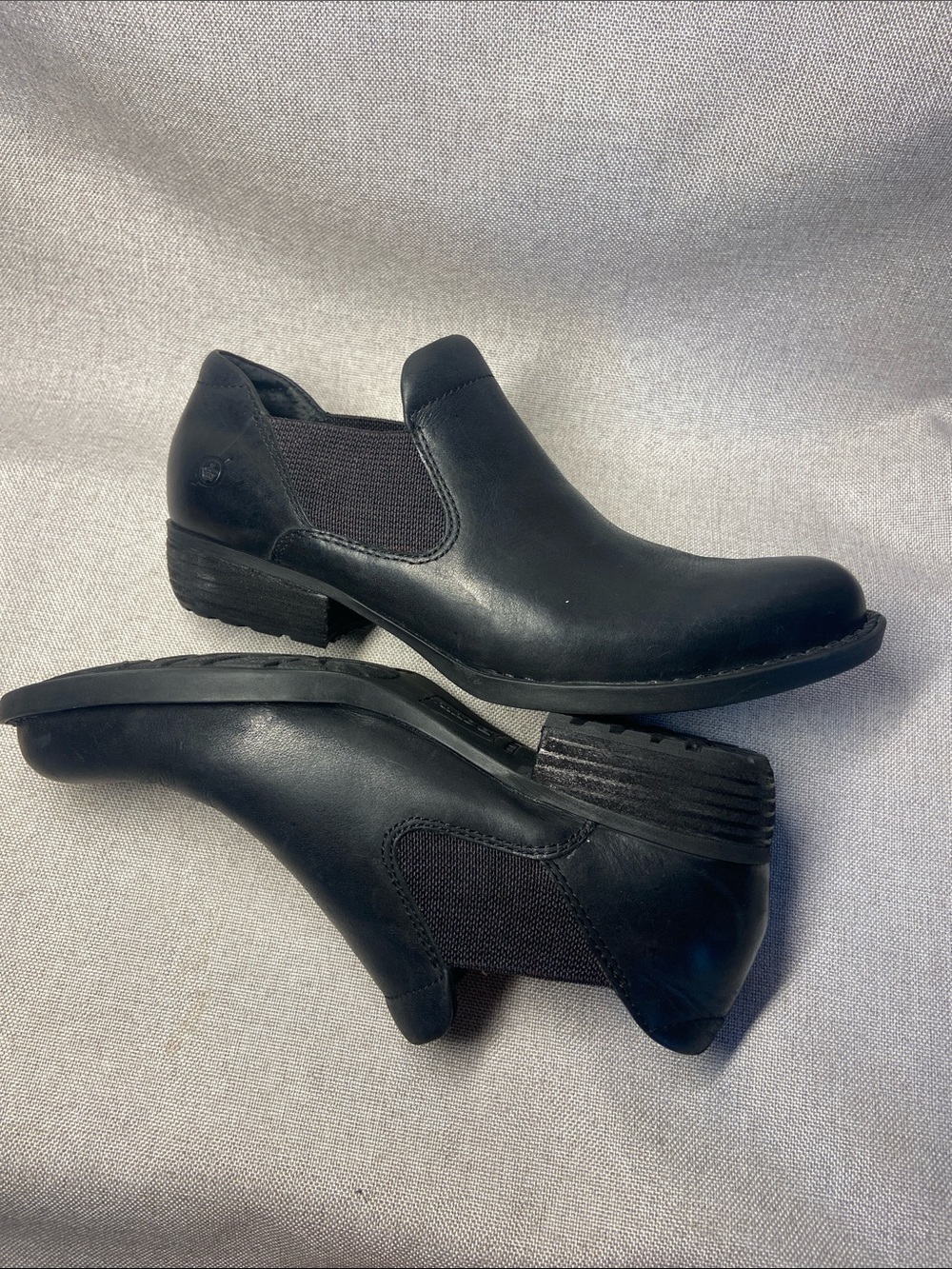 Born Black Leather Slip-On Ankle Shoes
Size 8. - Picture 7 of 9